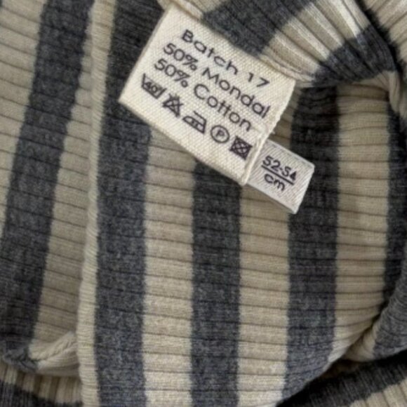 MARMAR COPENHAGEN - BEANIE BATCH 17 - 20"-21" - CREME/GREY - 50% COTTON - Picture 4 of 4